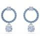 Swarovski Attract kör alakú fülbevaló kék kristályokkal 5723563