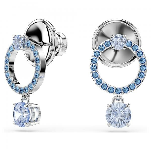 Swarovski Attract kör alakú fülbevaló kék kristályokkal 5723563