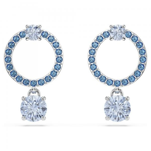 Swarovski Attract kör alakú fülbevaló kék kristályokkal 5723563