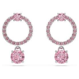 Swarovski Attract rózsaszín kör alakú bedugós fülbevaló 5723565