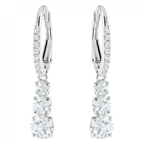 Swarovski Attract Trilogy ezüst színű függő fülbevaló swarovski kristállyal 5416155