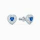 Swarovski Bedugós szív fülbevaló kék és fehér kristályokkal 5511685