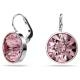 Swarovski Bella ezüst színű fülbevaló rózsaszín kristállyal 5724290