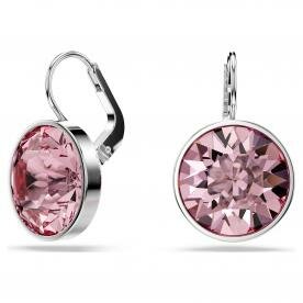Swarovski Bella ezüst színű fülbevaló rózsaszín kristállyal 5724290