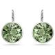 Swarovski Bella ezüst színű fülbevaló zöld kristállyal 5724291