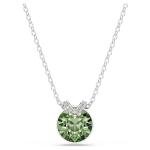 Swarovski Bella ezüst színű nyaklánc zöld kristállyal 5724285