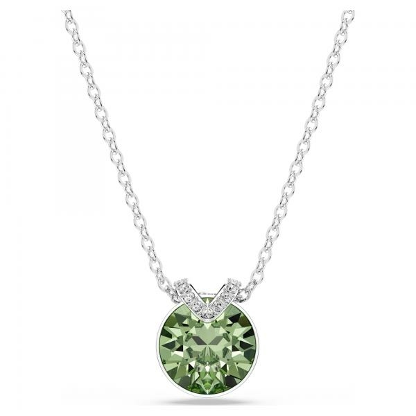 Swarovski Bella ezüst színű nyaklánc zöld kristállyal 5724285