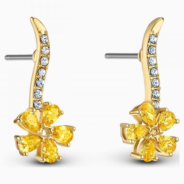 Swarovski Botanic arany színű fülbevaló kristályokkal 5535796