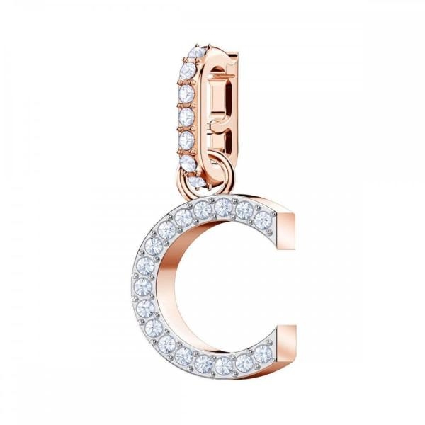 Swarovski C betű rozé charm 5437626