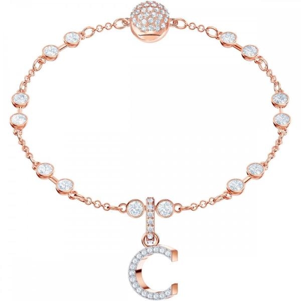 Swarovski C betű rozé charm 5437626