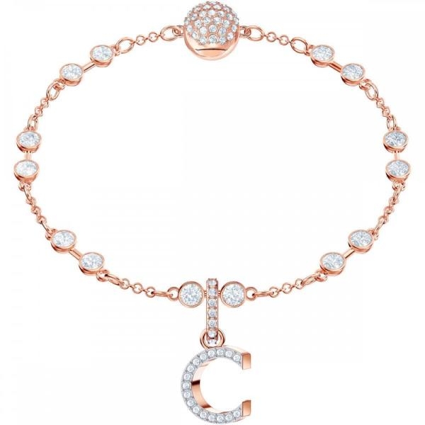 Swarovski C betű rozé charm 5437626