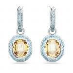 Swarovski Chroma ezüst színű fülbevaló kék és sárga kristállyal 5648453