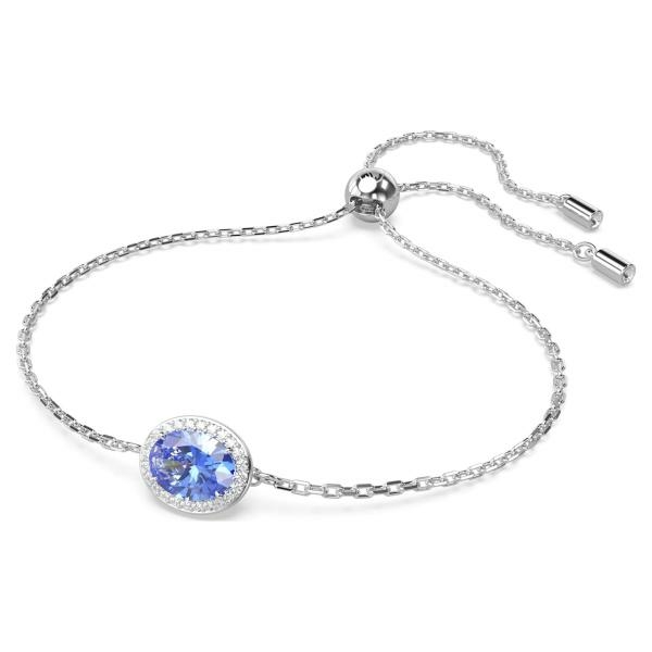 Swarovski Constella ezüst színű állítható karkötő kék kristállyal 5671895