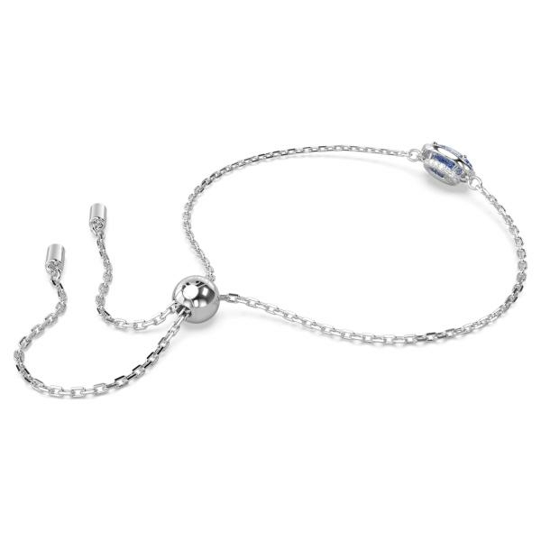 Swarovski Constella ezüst színű állítható karkötő kék kristállyal 5671895