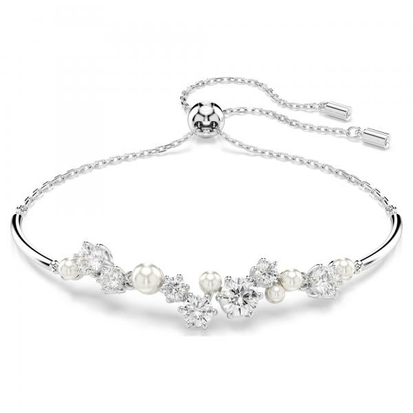 Swarovski Constella ezüst színű állítható karperec kristálygyöngyökkel 5705618