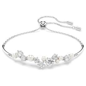 Swarovski Constella ezüst színű állítható karperec kristálygyöngyökkel 5705618