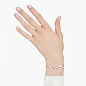 Swarovski Constella ezüst színű állítható karperec kristálygyöngyökkel 5705618