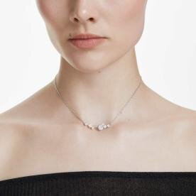Swarovski Constella ezüst színű állítható nyaklánc kristálygyöngyökkel 5705626