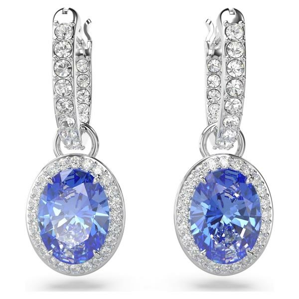 Swarovski Constella ezüst színű függő fülbevaló kék kristállyal 5671817