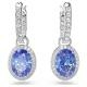 Swarovski Constella ezüst színű függő fülbevaló kék kristállyal 5671817