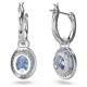 Swarovski Constella ezüst színű függő fülbevaló kék kristállyal 5671817