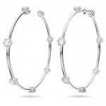 Swarovski Constella ezüst színű nagy karika fülbevaló kristályokkal 5638698