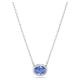 Swarovski Constella ezüst színű nyaklánc kék kristállyal 5671809