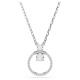 Swarovski Constella ezüst színű nyaklánc kör alakú medállal 5692261