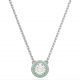Swarovski Constella ezüst színű nyaklánc zöld kristállyal 5639756