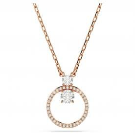 Swarovski Constella rozé nyaklánc kör alakú medállal 5692266