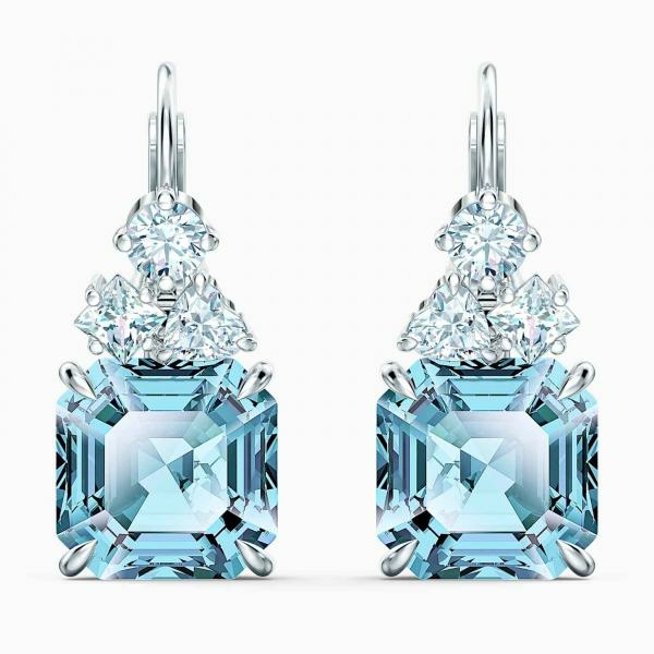 Swarovski Csillogó vizkék kristáy fülbevaló 5524139