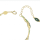 Swarovski Dellium arany színű karkötő zöld swarovski kristállyal 5645374