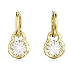 Swarovski Dextera arany színű fülbevaló fehér kristállyal 5666023