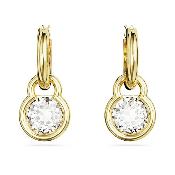 Swarovski Dextera arany színű fülbevaló fehér kristállyal 5666023