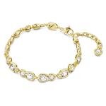 Swarovski Dextera arany színű karkötő vegyes metszésű fehér kristállyal 5667044