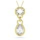 Swarovski Dextera arany színű nyaklánc fehér kristállyal  5663339