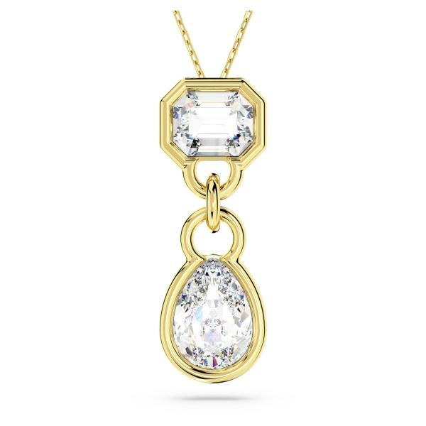 Swarovski Dextera arany színű nyaklánc fehér kristállyal  5663339