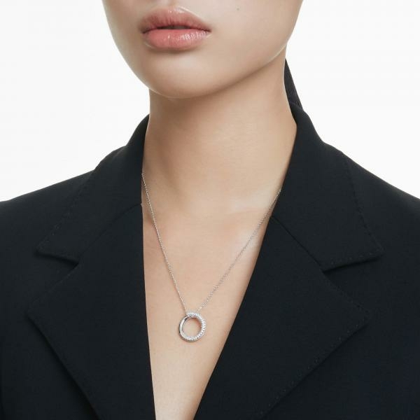 Swarovski Dextera ezüst színű nyaklánc kör medállal 5692737