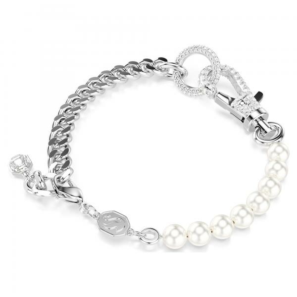 Swarovski Dextera pávé kapcsos karkötő kristálygyönggyel 5696256