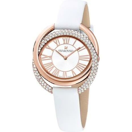 Swarovski Duo Watch rozé fehér bőr szíjas óra 5484385