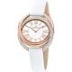 Swarovski Duo Watch rozé fehér bőr szíjas óra 5484385