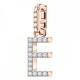 Swarovski E betű rozé charm 5437621