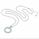 Swarovski Exalta ezüst színű nyaklánc kék kerek medállal 5643751