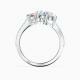 Swarovski Ezüst színű gyűrű fehér és rózsaszín kristállyal 