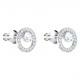 Swarovski Ezüst színű kör fülbevaló swarovski kristállyal 5692262