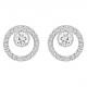 Swarovski Ezüst színű kör fülbevaló swarovski kristállyal 5692262