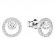Swarovski Ezüst színű kör fülbevaló swarovski kristállyal 5692262