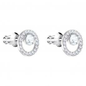 Swarovski Ezüst színű kör fülbevaló swarovski kristállyal 5692262