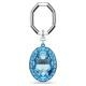 Swarovski Ezüst színű kulcstartó nagy kék kristállyal 5666644