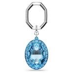 Swarovski Ezüst színű kulcstartó nagy kék kristállyal 5666644